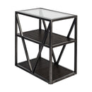 Arista Chair Side Table in Cobblestone Brown