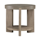 Affinity Round End Table in Dusty Taupe with Concrete Top image