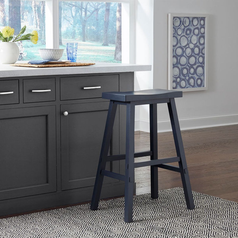 Liberty Furniture Creations II 30 Inch Sawhorse Stool in Navy (Set of 2)