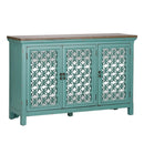 Kensington 3 Door Accent Cabinet in Turquoise image