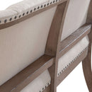 Americana Farmhouse Uph Shelter Dining Bench in Dusty Taupe & Black image