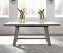 Liberty Furniture Modern Farmhouse Trestle Dining Table in Dusty Charcoal 406-P4860