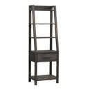 Modern Farmhouse Leaning Bookcase in Dusty Charcoal