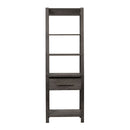 Modern Farmhouse Leaning Bookcase in Dusty Charcoal