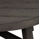 Modern Farmhouse Splay Leg Round Cocktail Table in Dusty Charcoal