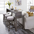 Liberty Modern Farmhouse Console Swivel Stool in Dusty Charcoal