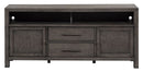 Liberty Modern Farmhouse 66" Entertainment Center with Piers in Dusty Charcoal