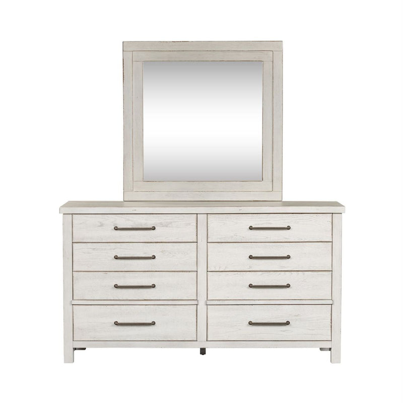 Liberty Modern Farmhouse Mirror in White