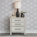 Liberty Modern Farmhouse 3 Drawer Nightstand in White