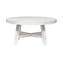 Modern Farmhouse Splay Leg Round Cocktail in Flea Market White