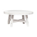 Modern Farmhouse Splay Leg Round Cocktail in Flea Market White
