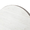 Modern Farmhouse Splay Leg Round Cocktail in Flea Market White