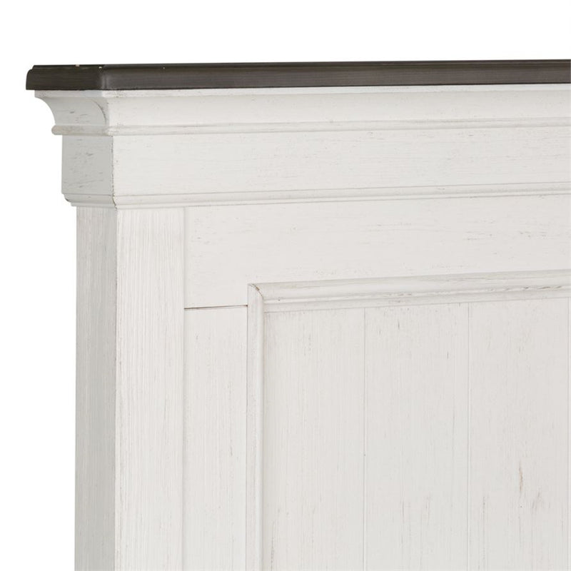 Liberty Furniture Allyson Park King Panel Bed in Wirebrushed White