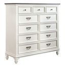 Allyson Park 11 Drawer Chesser in Wirebrushed White