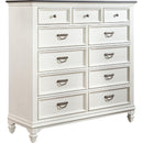 Liberty Furniture Allyson Park 11 Drawer Chesser in Wirebrushed White