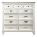 Allyson Park 11 Drawer Chesser in Wirebrushed White