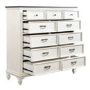 Allyson Park 11 Drawer Chesser in Wirebrushed White