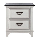 Allyson Park 2 Drawer Nightstand with Charging Station in White