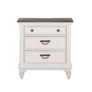 Allyson Park Nightstand in Wirebrushed White