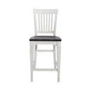 Liberty Furniture Allyson Park Counter Height Slat Back Chair in White with Charcoal (Set of 2) image