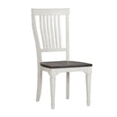 Liberty Furniture Allyson Park Slat Back Side Chair in White with Charcoal (Set of 2) image