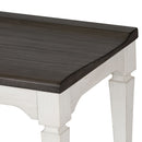 Allyson Park Wood Seat Bench in Wirebrushed White