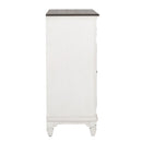 Allyson Park Buffet in White with Charcoal