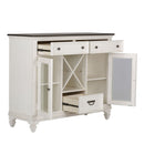 Allyson Park Buffet in White with Charcoal