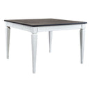 Allyson Park Pedestal Counter Height Leg Table in Wirebrushed White