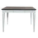 Allyson Park Pedestal Counter Height Leg Table in Wirebrushed White
