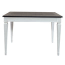 Allyson Park Pedestal Counter Height Leg Table in Wirebrushed White