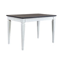 Allyson Park Pedestal Counter Height Leg Table in Wirebrushed White