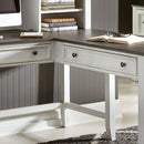 Liberty Furniture Allyson Park Right Turn Writing Desk in Wirebrushed White