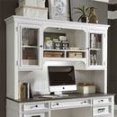 Liberty Allyson Park Jr. Executive Credenza with Hutch in Wirebrushed White