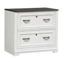 Allyson Park Bunching Lateral File Cabinet in Wirebrushed White image