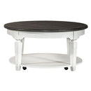 Liberty Furniture Allyson Park Round Cocktail Table in White image