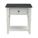 Allyson Park Drawer End Table in Wirebrushed White