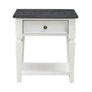 Allyson Park Drawer End Table in Wirebrushed White image