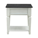 Allyson Park Drawer End Table in Wirebrushed White
