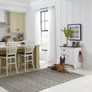 Liberty Furniture Allyson Park Pet Feeder in Wirebrushed White with Charcoal Top EST SHIP TIME APPX 4 WEEKS