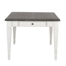 Liberty Furniture Allyson Park Rectangular Leg Table in White with Charcoal