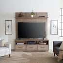 Liberty Furniture City Scape Entertainment Center in Burnished Beige