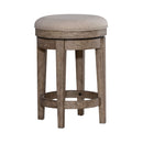 Liberty Furniture City Scape Upholstered Swivel Console Stool in White Oak Veneers image