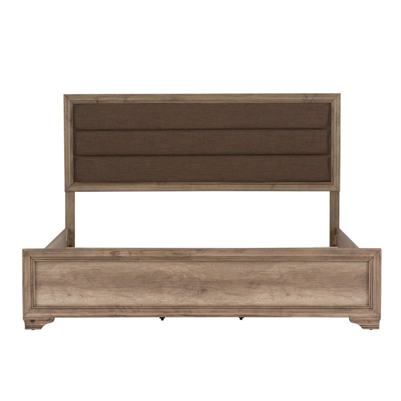 Liberty Sun Valley Queen Upholstered Panel Bed in Sandstone 439-BR-QUB