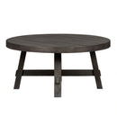 Modern Farmhouse Splay Leg Round Cocktail Table in Dusty Charcoal image