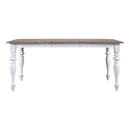 Ocean Isle Rectangular Leg Table in Antique White with Weathered Pine image