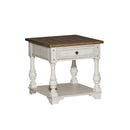 Morgan Creek End Table in Antique White image