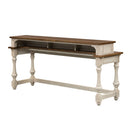 Morgan Creek Console Bar Table in Antique White