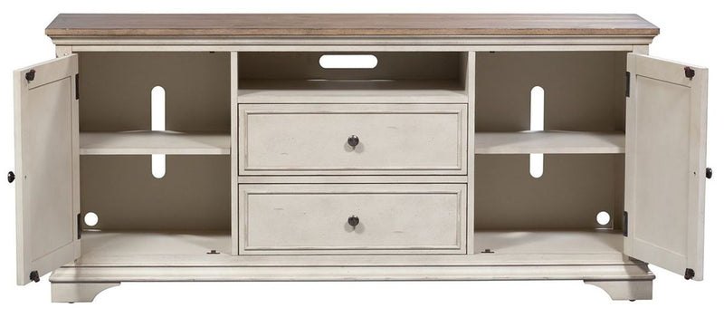 Liberty Morgan Creek 66" TV Console in Antique White