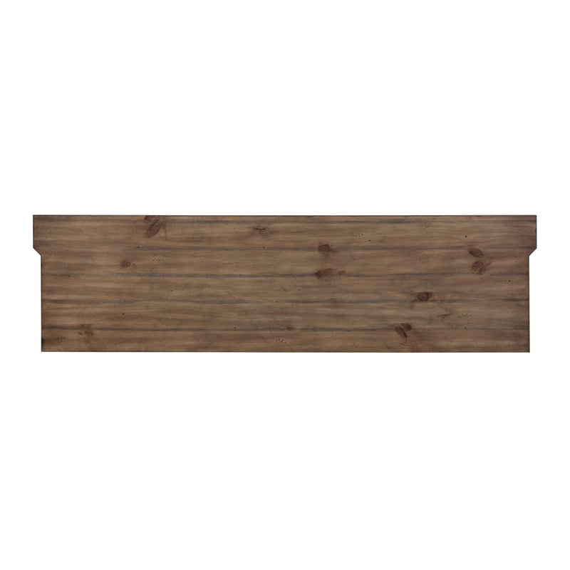 Liberty Morgan Creek Entertainment TV Stand in Antique White Finish with Wire Brushed Tobacco Accents